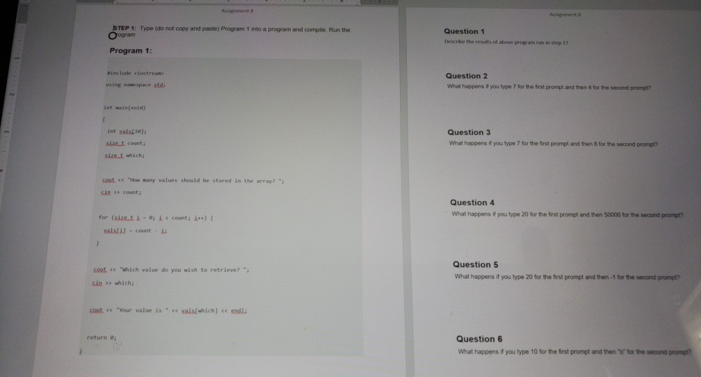  TEP 1: Type (do not copy and paste) Program 1 into