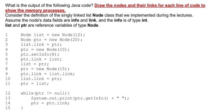 Can someone help pleaseJAVA Coding Data Structures What is the output of