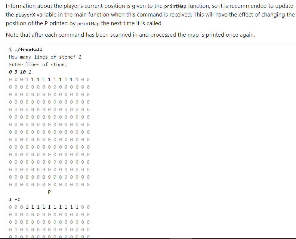 1 // TODO: Add any extra #defines here. void printMap(int map[SIZE][SIZE], int