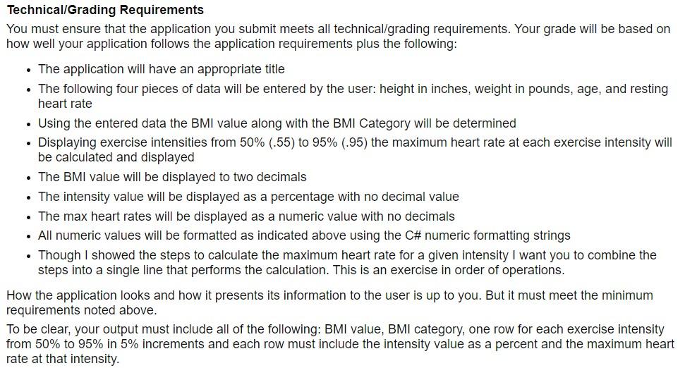 and the second is a series of maximum heart rate values at