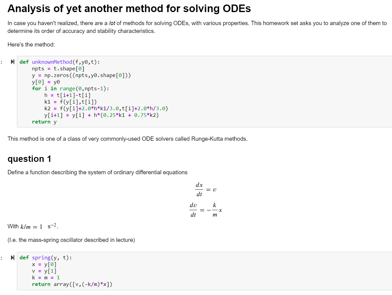[PYTHON in Jupyter Notebook] FIRST TWO PROBLEMS ARE FINISHED I have the