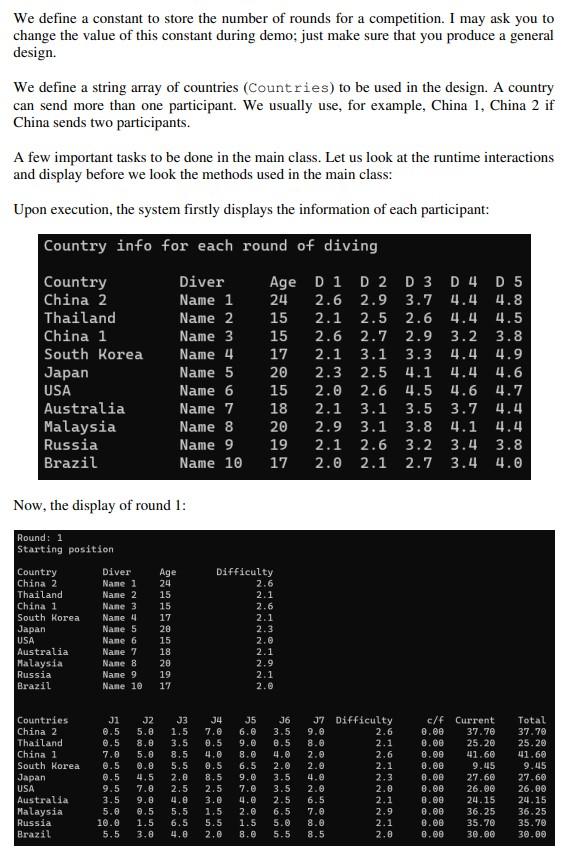 of twists and somersaults and the take-off and entry positions. Multiply your
