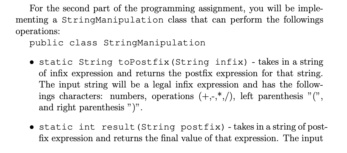  For the second part of the programming assignment, you will be