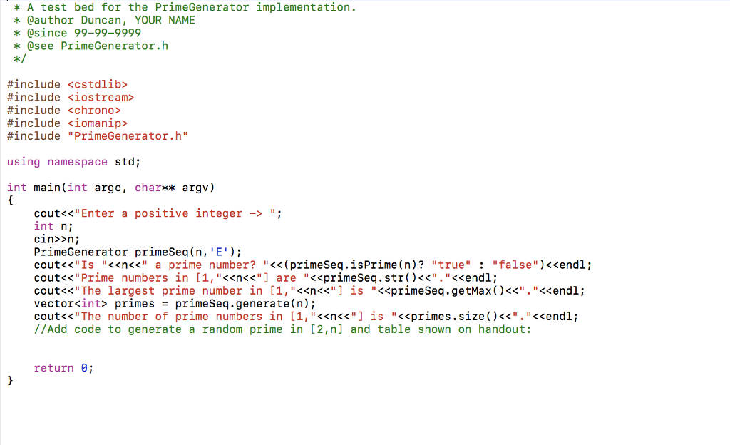 Please help! code in C++ You will write code to empirically compare
