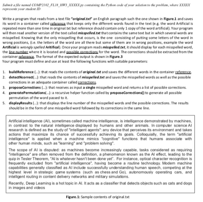  I have to write a python program for this homework Submit