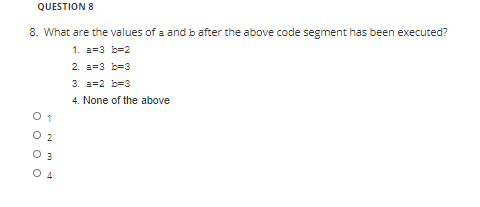 5 through 8 refer to the following MATLAB code segment (also assume