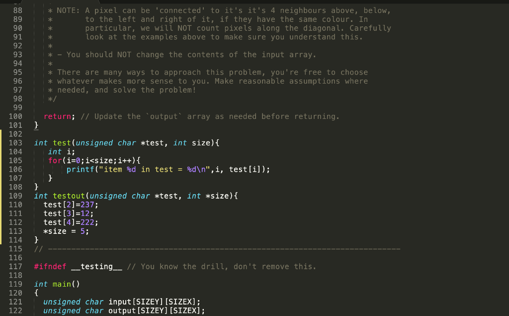 we are using #define SIZEX 50 #define SIZEY 50 // Include the