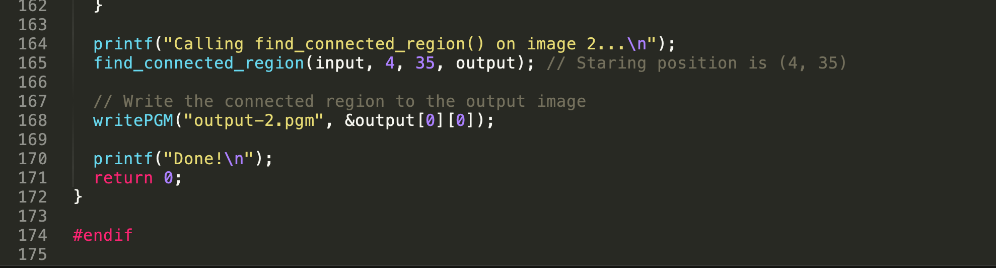 input[SIZEY][SIZEX], int px, int py, mire meg unsigned char output[SIZE][SIZEX]). { /**