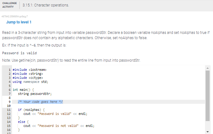 C++ Please do not change the rest of the code except for