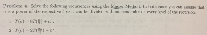  CS algorithms (Thank you for any help!) Problem 4. Solve the