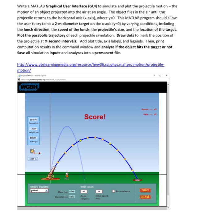  Write a MATLAB Graphical User Interface (GUI) to simulate and plot