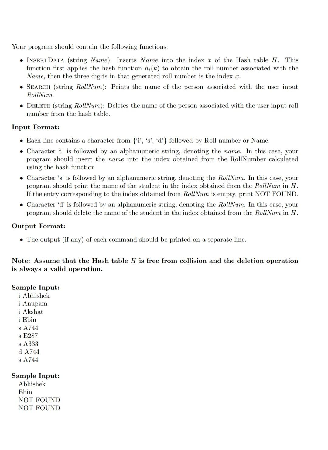 very imp. 4. Suppose you're in the data organizing committee of your