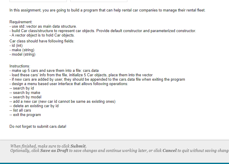  In this assignment, you are going to build a program that