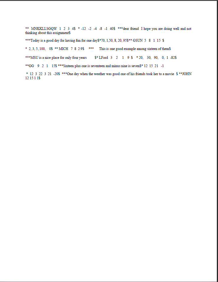 text for the xyz.txt file formated Thank you so much, itll be