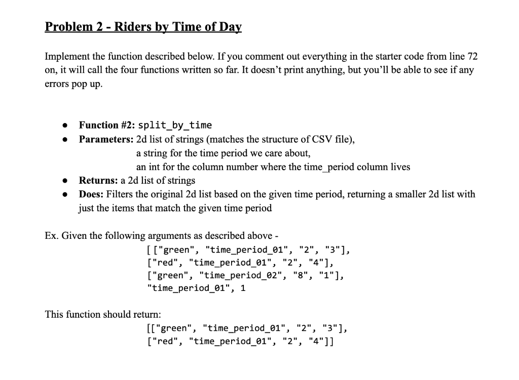 like the output shown in the problems in the pictures. The starter