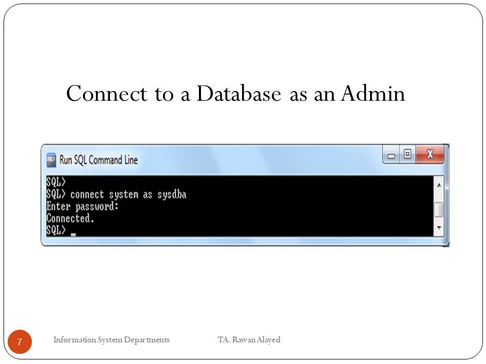 1. CREATE TABLE : to create a table in the database 2.