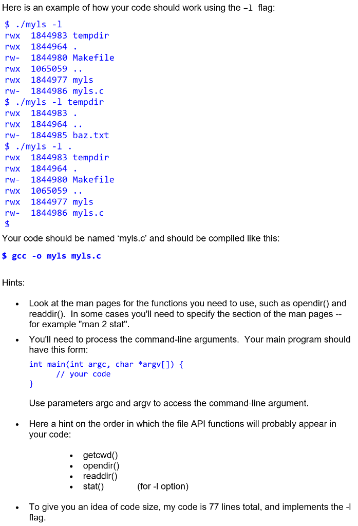code and output since it is easier to see the format that