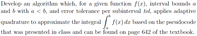 Develop the algorithm in Matlab so that it is runnable and
