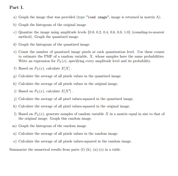  Image Processing Applications of Probability Theory In this project, groups of