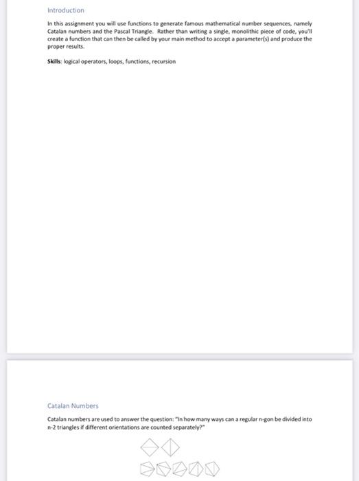  Introduction In this assignment you will use functions to generate famous