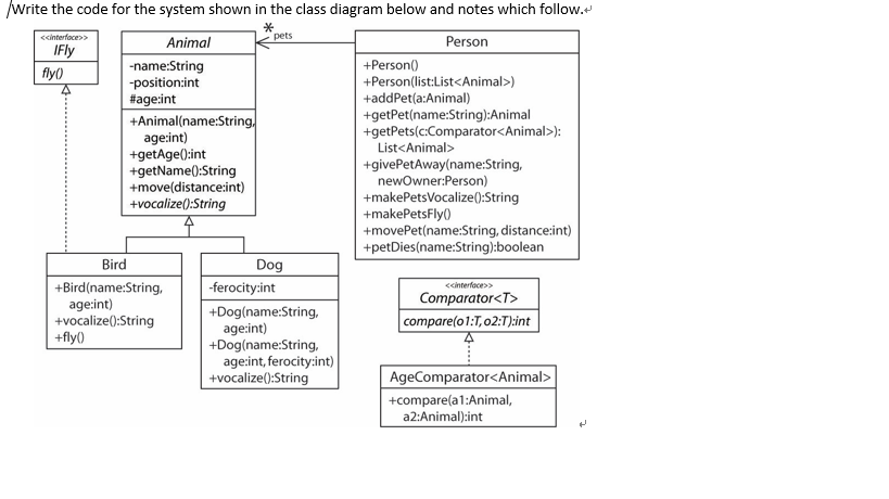  java problem. Animal class Animal initializes the Animal with a name
