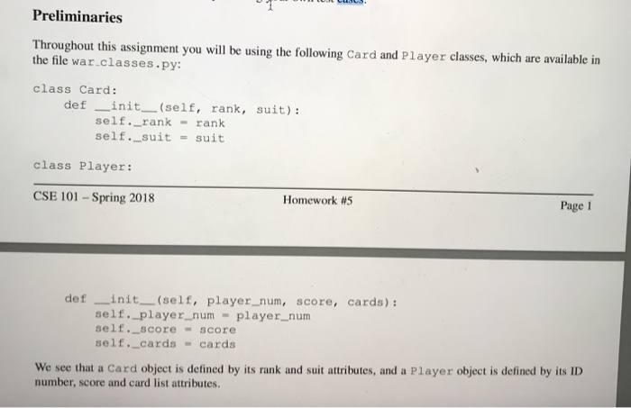 1, player 1: a Player object that represents Player #1 2, player