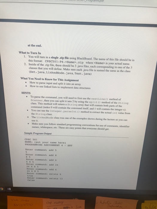 ADT For this assignment, you are to write a program which implements