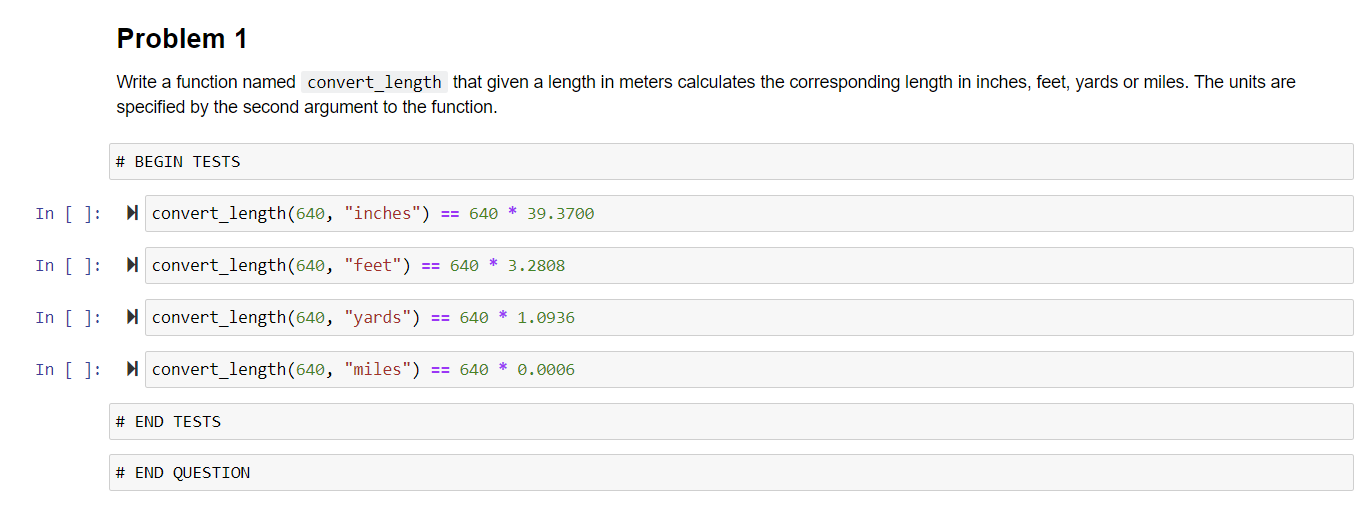 Write a function named convert_length that given a length in meters