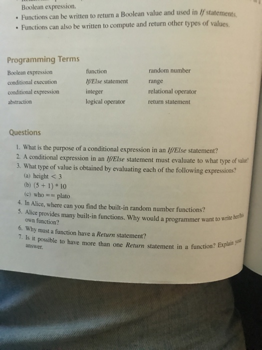  Boolean expression function random number conditional execution If/Else statement range conditional