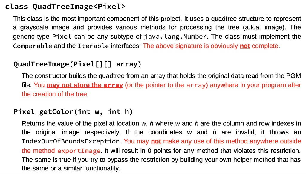 QuadTree have a value of 255 or 0 while nodes are greyscale