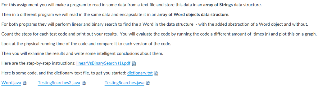  package testingSearching; public class Word { private String word; private String