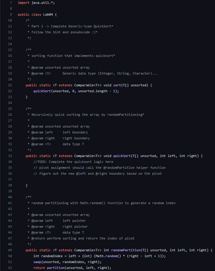 which has an average runtime of For this lab, you are not