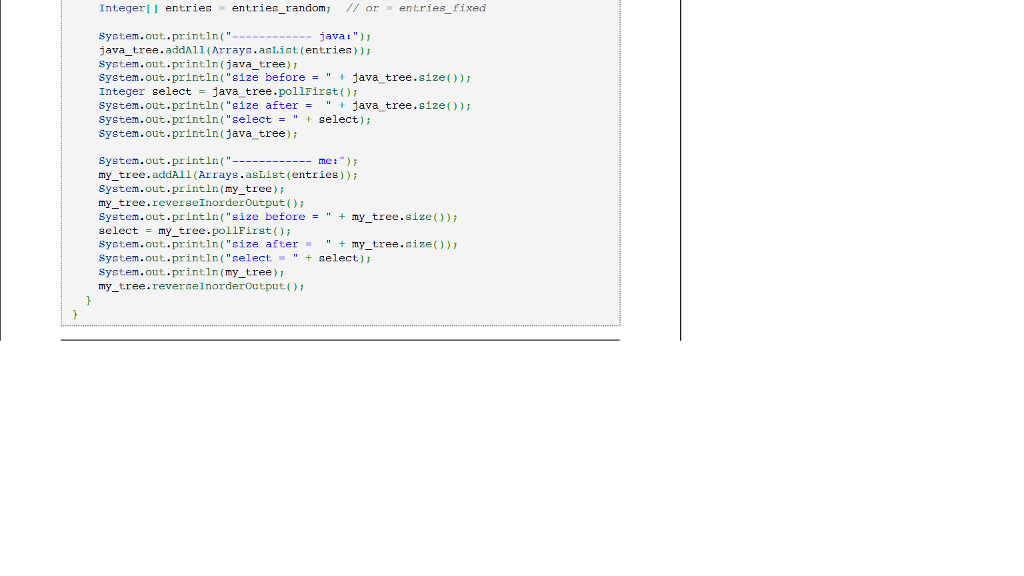 util.SearchTreeSet and write Java-correct implementations of these methods * first pollFirst headset