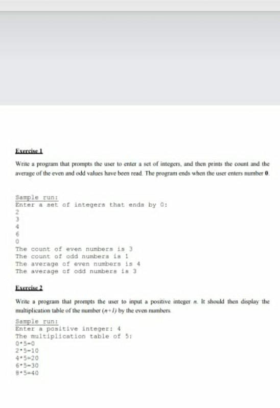  please solve it in java using netbeans Exercise Write a program