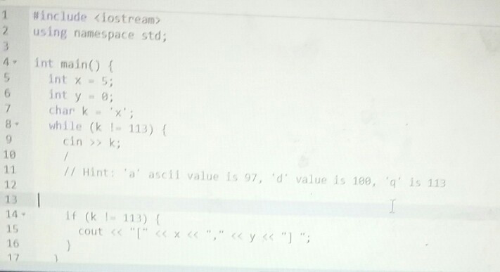 #include 2 using namespace std 4nt main) ( int x =