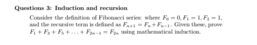 ***EMERGENCY please need this solution within 25 mins*** Questions 3: Induction