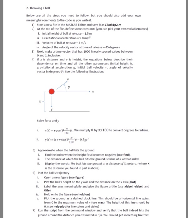  2. Throwing a ball Below are all the steps you need
