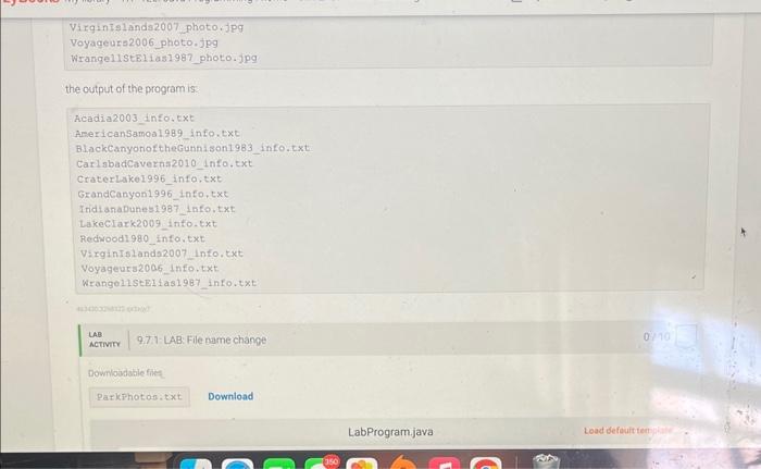 change A photographer is organizing a photo collection about the national parks