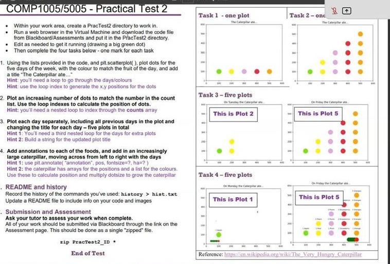  COMP1005/5005- Practical Test 2 Within your work area, create a PracTest2