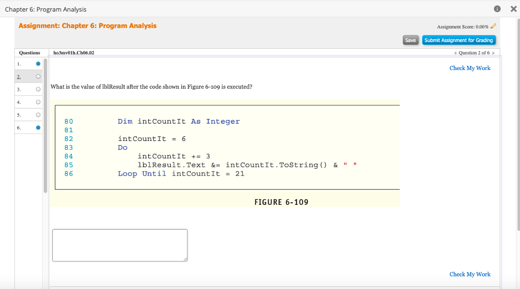Please help me to solve this microsoft visual basic example Chapter 6: