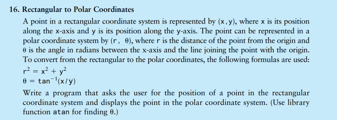  Please solve by using CODEBLOCKS with C++ . 16. Rectangular to