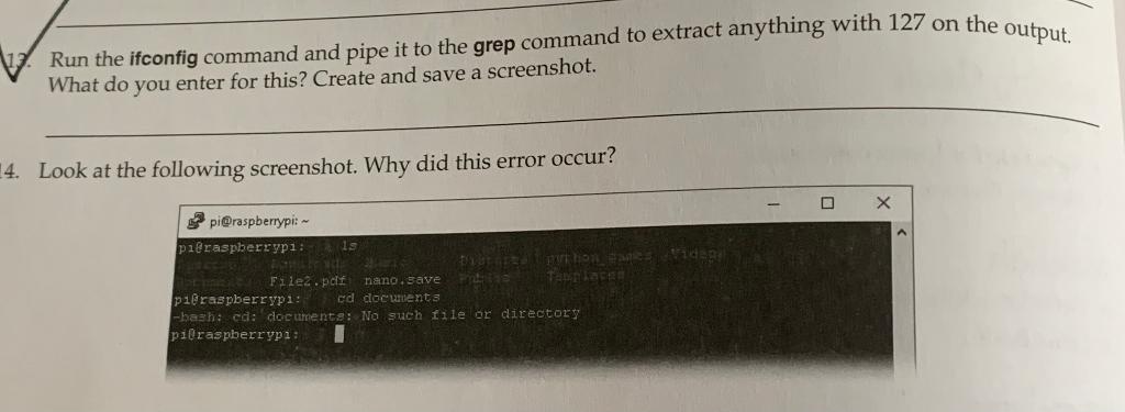 Pinatae fconfig command and pipe it to the grep command to