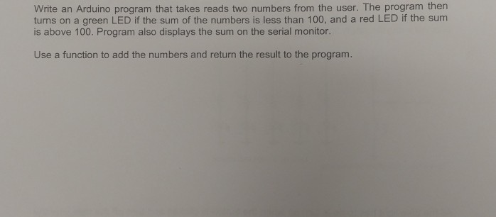 Write an Arduino program that takes reads two numbers from the