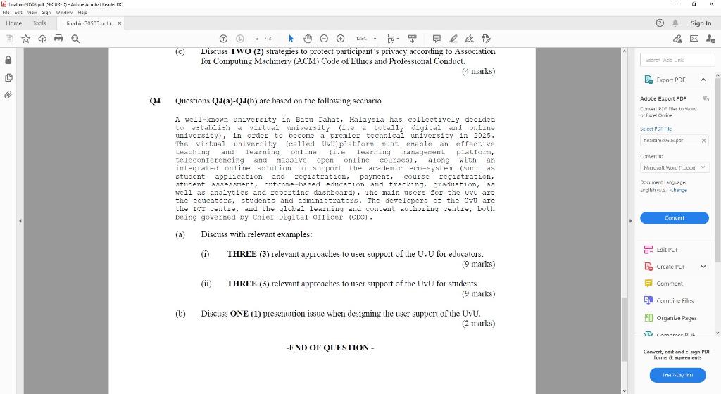  Brabr305.pot (SECUREL) - Adobe Acrobat Reader File Edit Vic SignWindow Hole