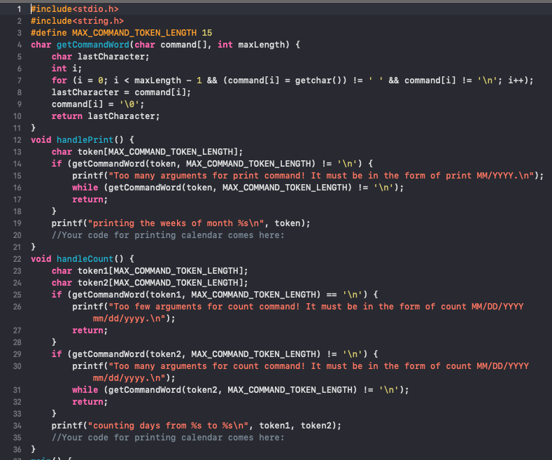 please this is the start of the code, where it says //Your
