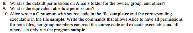 Need help with all of these linux command questions as soon as