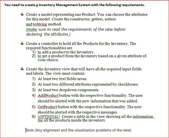 please write the full code programming language java java You need to
