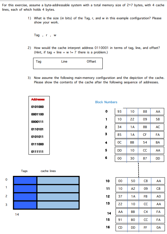 Please answer the following questions Extra info if needed: For this exercise,