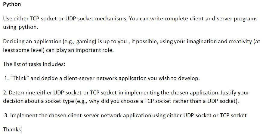  Use either TCP socket or UDP socket mechanisms. You can write
