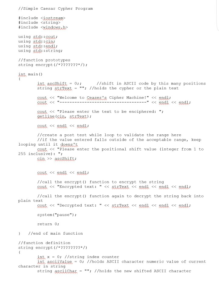 cipher, also known as a Caesar's cipher, or the shift cipher, is
